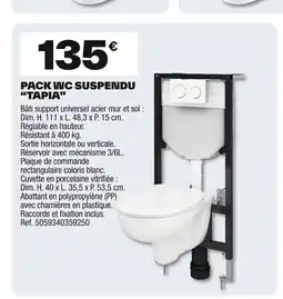 Brico Dépôt Pack wc suspendu tapia offre