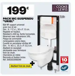 Brico Dépôt Pack wc suspendu uriel offre