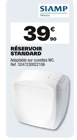 Brico Dépôt SIAMP Réservoir standard offre