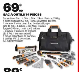 Brico Dépôt Sac à outils 74 pièces offre