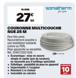 Brico Dépôt Couronne multicouche offre
