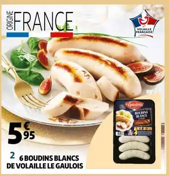 Auchan Le gaulois 6 boudins blancs de volaille offre