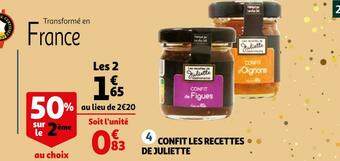 Auchan Les recettes de juliette confit offre