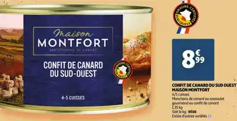 Auchan Maison montfort confit de canard du sud ouest offre