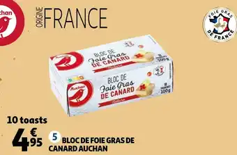 Auchan Auchan bloc de foie gras de canard offre