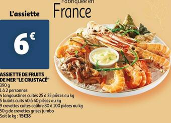 Auchan Assiette de fruits de mer le crustacé offre