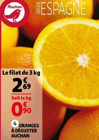 Auchan Auchan oranges à déguster offre