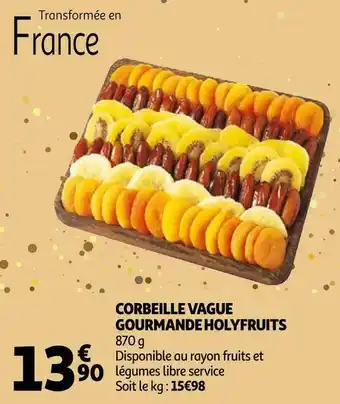 Auchan Corbeille vague gourmande holyfruits offre