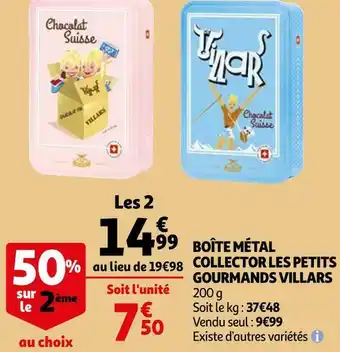 Auchan Villars boîte métal collector les petits gourmands offre
