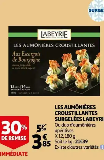 Labeyrie les aumônières croustillantes surgelées