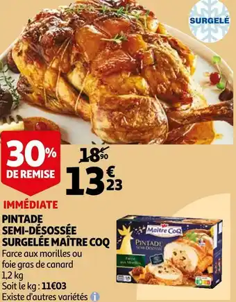 Auchan Maître coq pintade semi-désossée surgelée offre