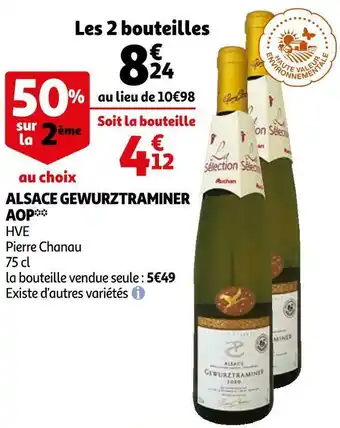 Auchan Pierre chanau alsace gewurztraminer aop offre