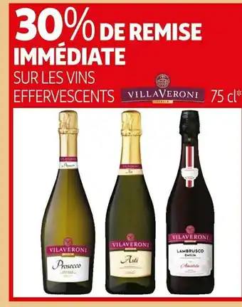 Auchan Villaveroni bon plan sur les vins effervescents de la marque villaveroni offre