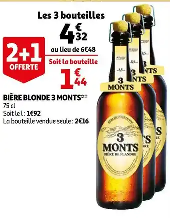 Auchan 3 monts bière blonde offre
