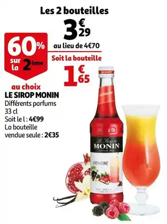 Auchan Monin le sirop offre