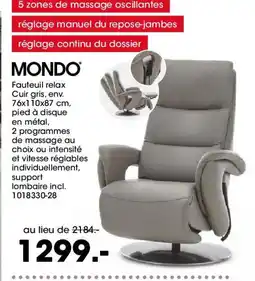 Möbel Martin MONDO Fauteuil relax offre