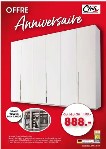 Möbel Martin Armoire à portes battantes offre