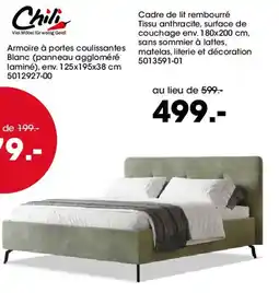 Möbel Martin Cadre de lit rembourré offre