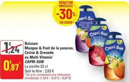 G20 CAPRI-SUN Boisson Mangue & Fruit de la passion, Cerise & Grenade ou Multi-Vitamin' offre