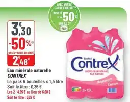 G20 CONTREX Eau minérale naturelle offre