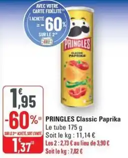 G20 PRINGLES Classic Paprika Le tube offre