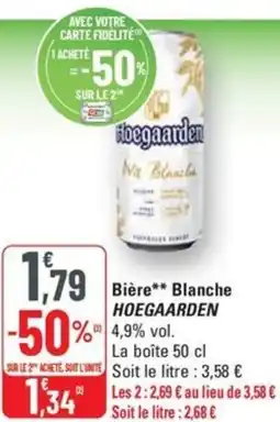 G20 HOEGAARDEN Bière Blanche offre