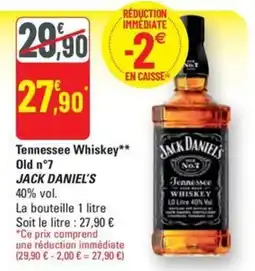 G20 JACK DANIEL'S Tennessee Whiskey Old n°7 offre