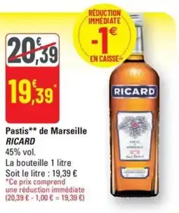 G20 RICARD Pastis de Marseille offre
