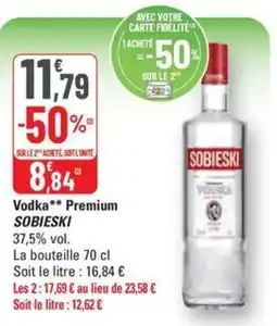 G20 SOBIESKI Vodka Premium offre