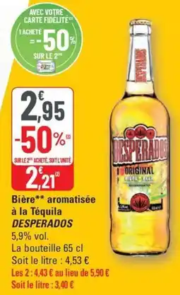 G20 DESPERADOS Bière aromatisée à la Tequila offre