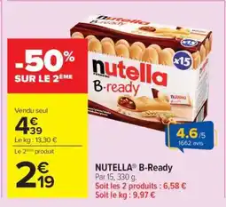 Carrefour Nutella B-Ready offre