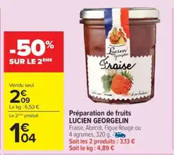 Carrefour Préparation de fruits LUCIEN GEORGELIN offre