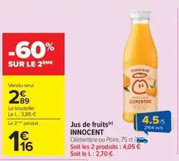 Carrefour Jus de Fruits 'Innocent' offre