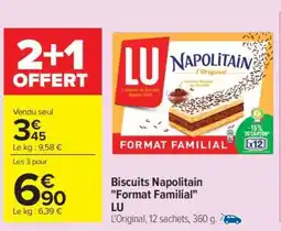 Carrefour Biscuits Napolitain Format Familial LU offre