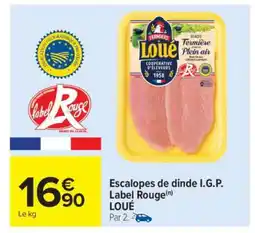 Carrefour Escalopes de dinde I.G.P. Label Rouge offre