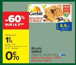 Carrefour Biscuits Gerblé offre