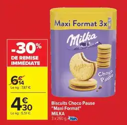 Carrefour Biscuits Choco Pause Maxi Format offre