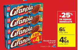 Carrefour Biscuits Granola 'Lot de 4' offre