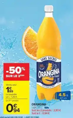 Carrefour ORANGINA offre