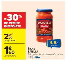 Carrefour SAUCE BARILLA offre
