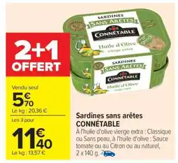 Carrefour SARDINES SANS ARÊTES 'CONNÉTABLE' offre