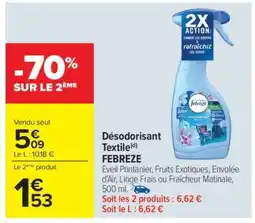 Carrefour Désodorisant Textile(d) FEBREZE offre