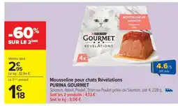 Carrefour Mousseline pour chats Révélations PURINA GOURMET offre