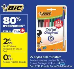 Carrefour Bic Cristal Original offre