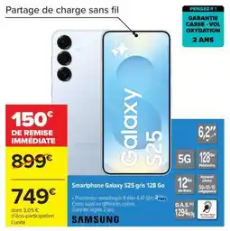 Carrefour Smartphone Galaxy S25 gris 128 Go offre
