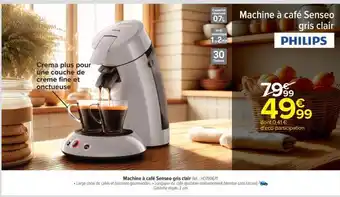 Carrefour Machine à café Senseo gris clair offre