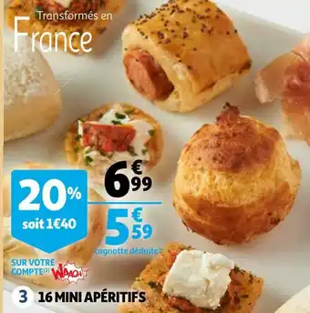 Auchan 16 mini apéritifs offre