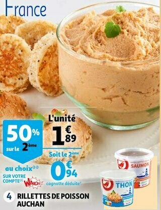 Auchan Auchan rillettes de poisson offre