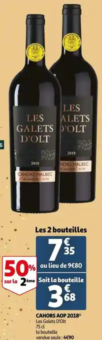 Auchan Les galets d'olt cahors aop 2018 offre