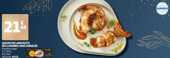 Auchan Queues de langouste des caraïbes crue congelée offre